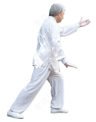 免抠太极拳健身人物