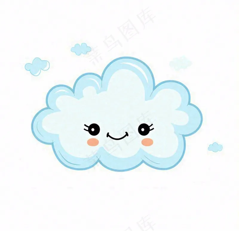 白云云朵天气卡通插画免抠(1056x1024)