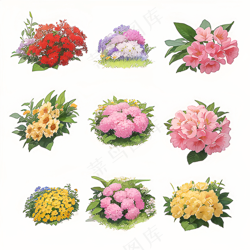 红色黄色粉色玫瑰花免抠素材179