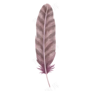 水彩羽毛免扣
