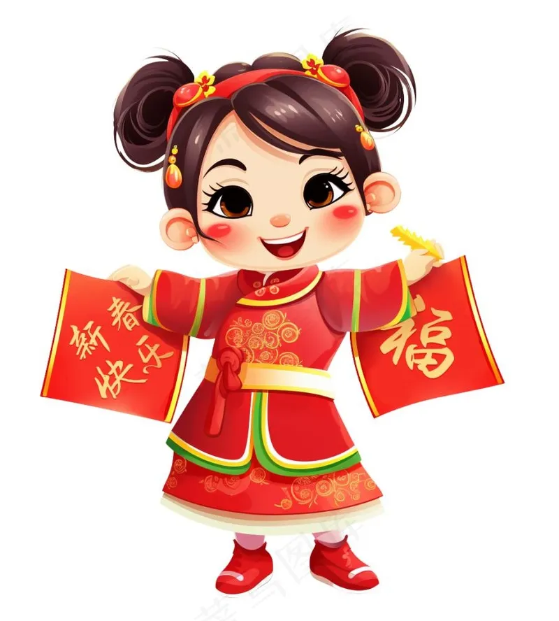 可爱福娃新年形象(1024x1136)