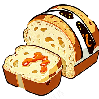 果酱面包西餐插画食物