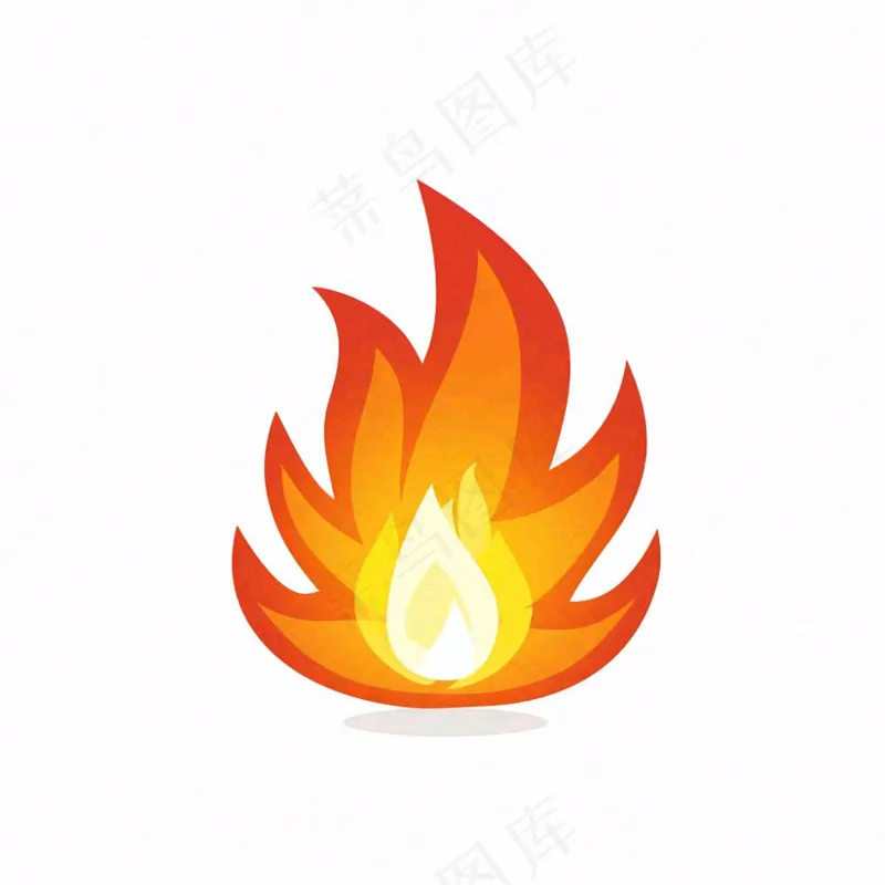 火焰明火火堆卡通插画免抠(1024x1024)