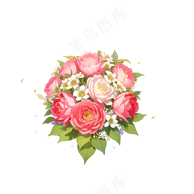 粉色花朵桃花玫瑰免抠素材98