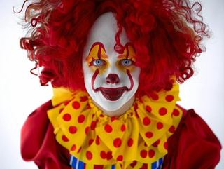 搞怪小丑愚人人像摄影图
