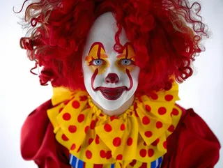 搞怪小丑愚人人像摄影图