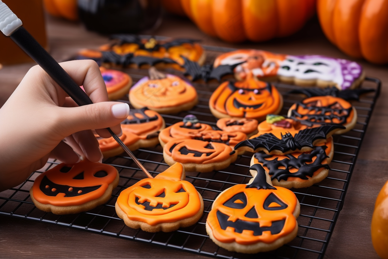 万圣节搞怪饼干糕点diy烘焙摄影图