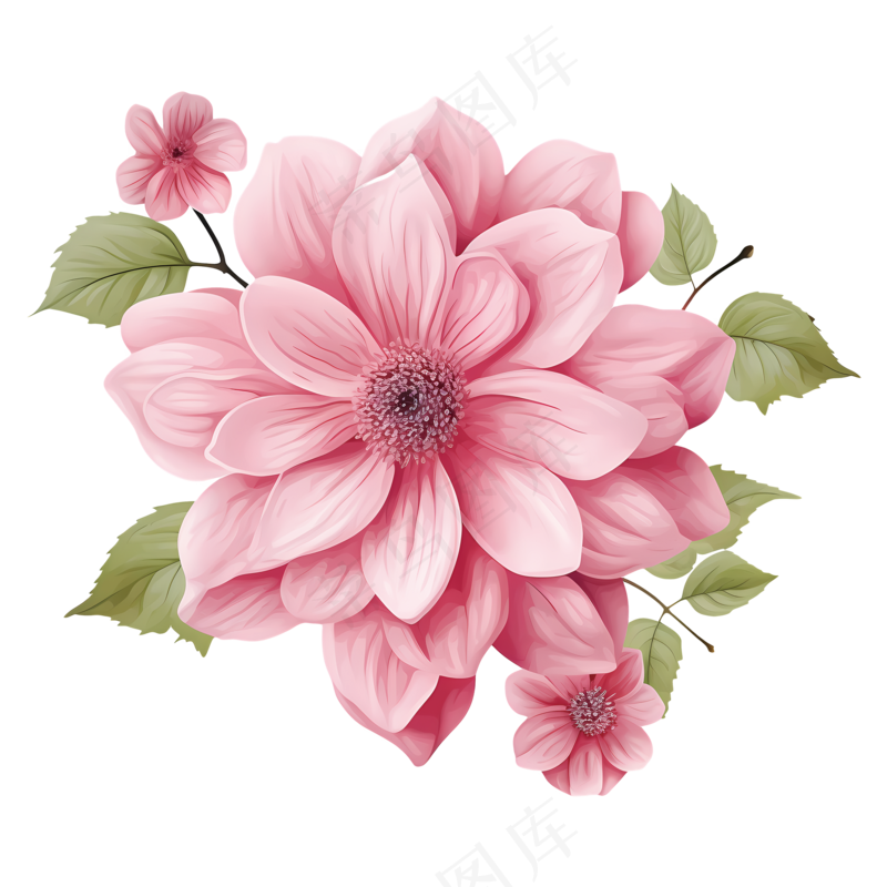 免抠手绘樱花