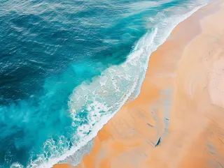 夏日海滩蓝色海洋度假摄影图