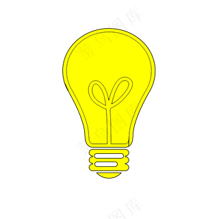 黄色发光的灯泡