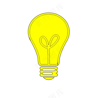 黄色发光的灯泡