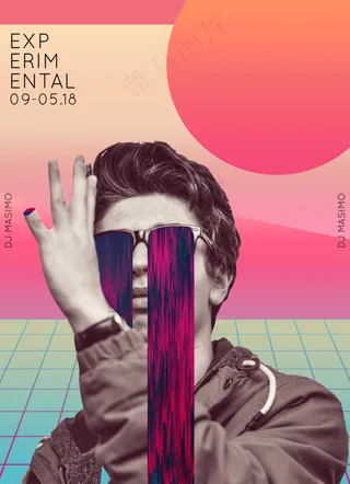 人物剪影(11)彩色高端艺术海报