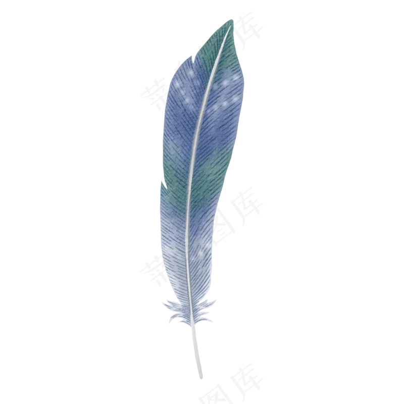 水彩羽毛免扣
