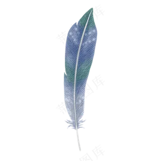 水彩羽毛免扣