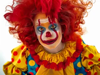 搞怪小丑愚人人像摄影图