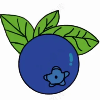 简笔画蓝莓