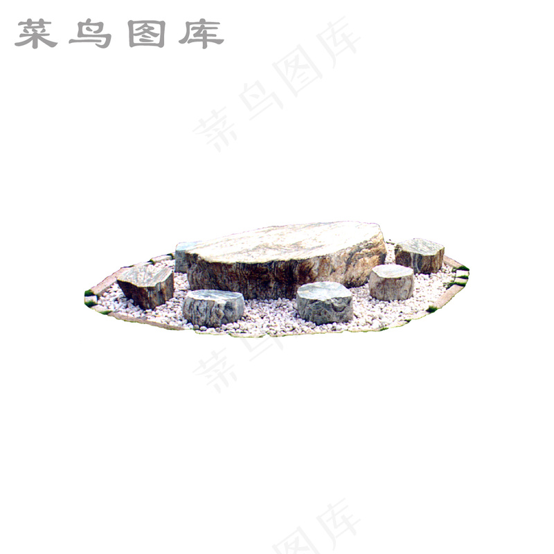 园区休闲石头桌凳