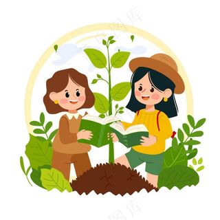 世界地球保护环境绿色卡通插画免抠