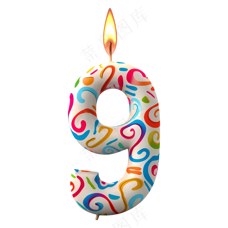 免抠数字蜡烛