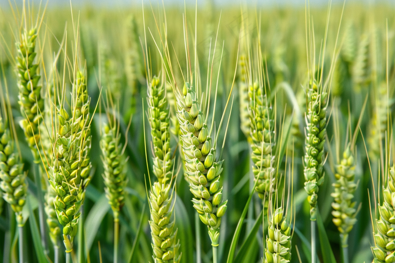 小麦绿色麦穗小米那芒种粮食摄影图
