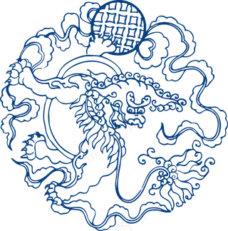 古代青花瓷图案花纹中国风图案祥云纹理传统图腾矢量AI设计素材