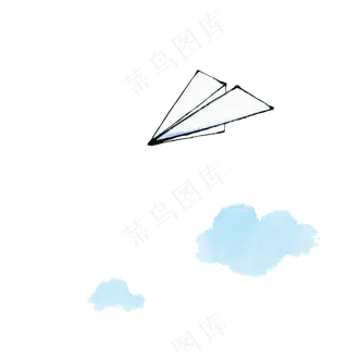 卡通手绘箭头纸飞机PNG免抠元素图片海报背景儿童装饰漂浮