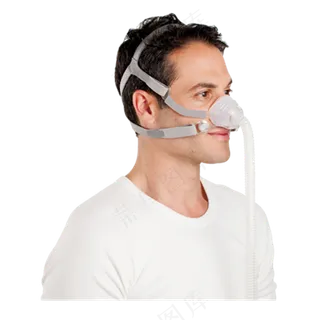 免抠戴氧气罩的男人