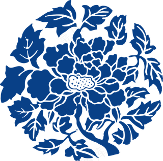 古代青花瓷图案花纹中国风图案祥云纹理传统图腾PNG免扣素材