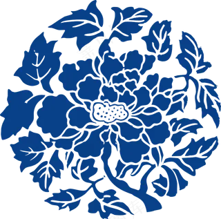 古代青花瓷图案花纹中国风图案祥云纹理传统图腾PNG免扣素材