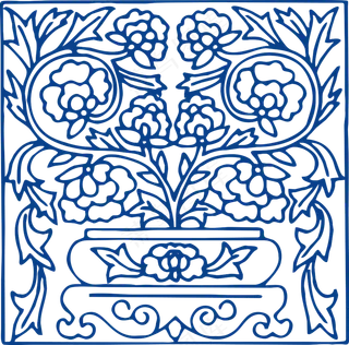 古代青花瓷图案花纹中国风图案祥云纹理传统图腾PNG免扣素材