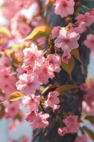 春日樱花花朵摄影图
