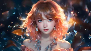 AI产生惊人的女孩艺术品高清壁纸