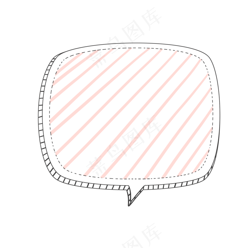 卡通聊天对话方框气泡可爱边框PNG透明免抠装饰图案 PS设计