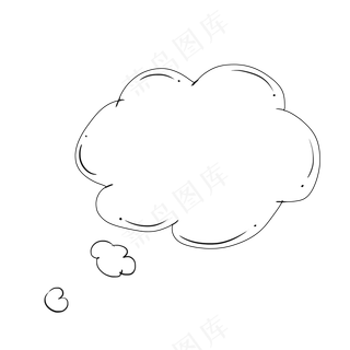 卡通聊天对话方框气泡可爱边框PNG透明免抠装饰图案 PS设计