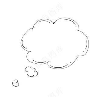 卡通聊天对话方框气泡可爱边框PNG透明免抠装饰图案 PS设计