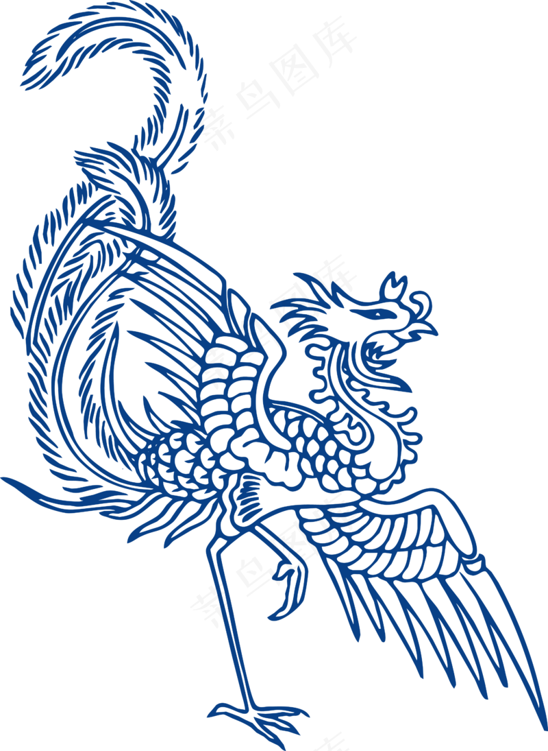 古代青花瓷图案花纹中国风图案祥云纹理传统图腾PNG免扣素材