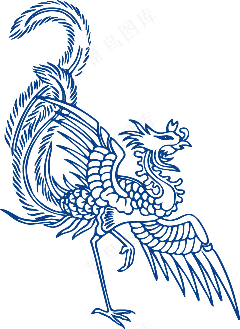 古代青花瓷图案花纹中国风图案祥云纹理传统图腾PNG免扣素材