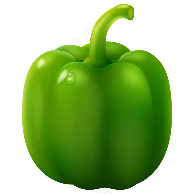 免抠一个绿色的辣椒