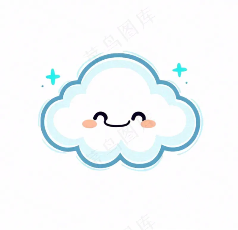 白云云朵天气卡通插画免抠(1056x1024)