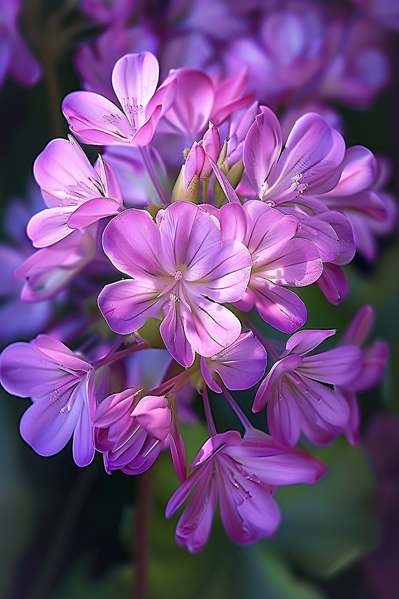 春天紫色小花盛开花朵摄影图(2688x4032)