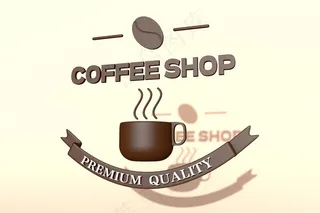 咖啡标题艺术边框