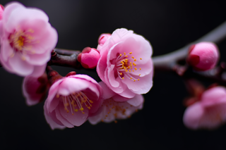 梅花腊梅粉色花朵摄影图