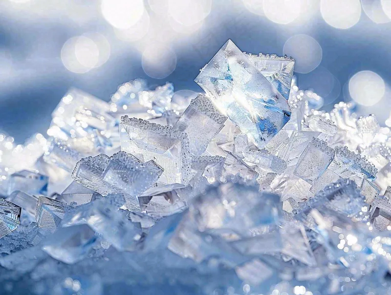 夏日清凉透明的冰块摄影图(3696x2784)