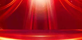 红色展台舞台金光线性节日庆祝喜庆背景国庆春节建军