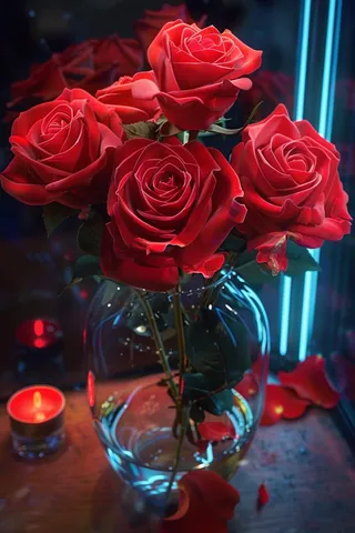 玫瑰花鲜花花朵摄影图