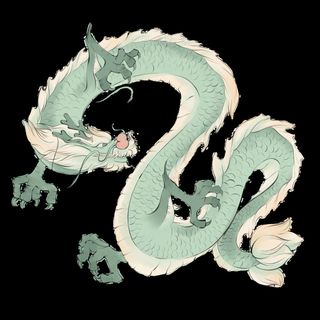 中国风手绘青龙