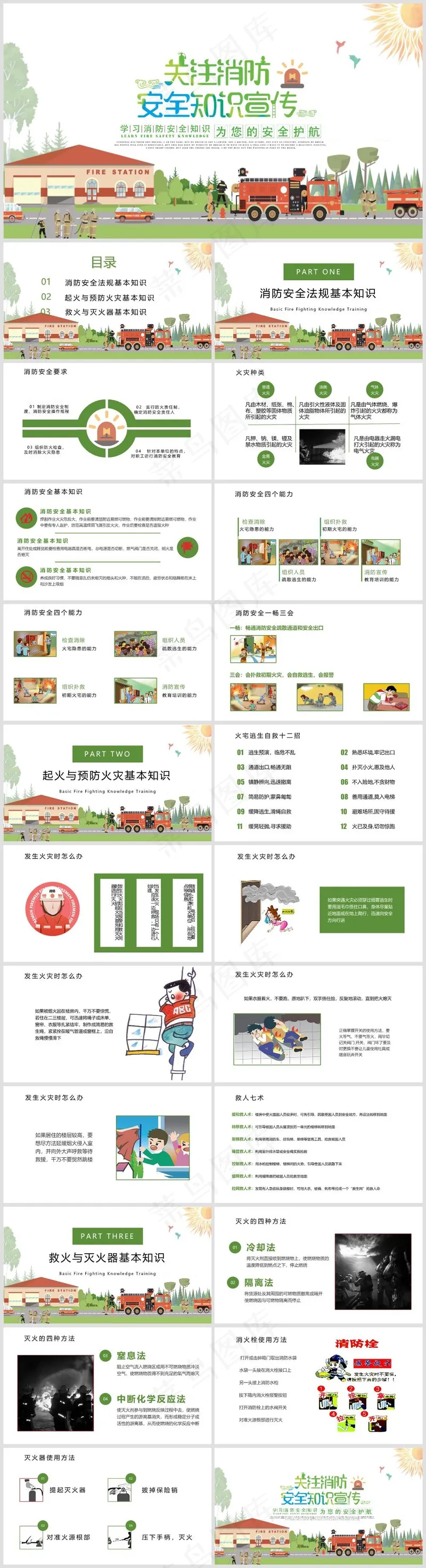 企业培训丨员工教育丨校园培训丨消防安全丨PPT模板015