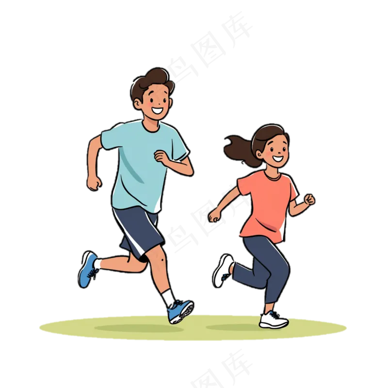 儿童跑步 免抠透明底 (2)