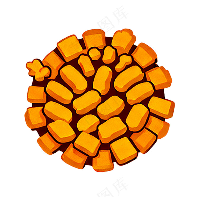 炸鸡年糕简笔画简约食物