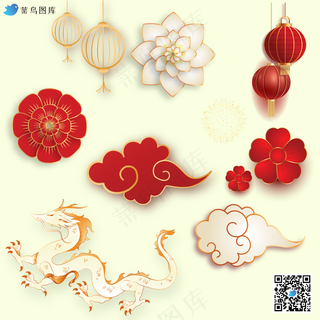 中国新年矢量图形插画元素矢量免扣AI素材